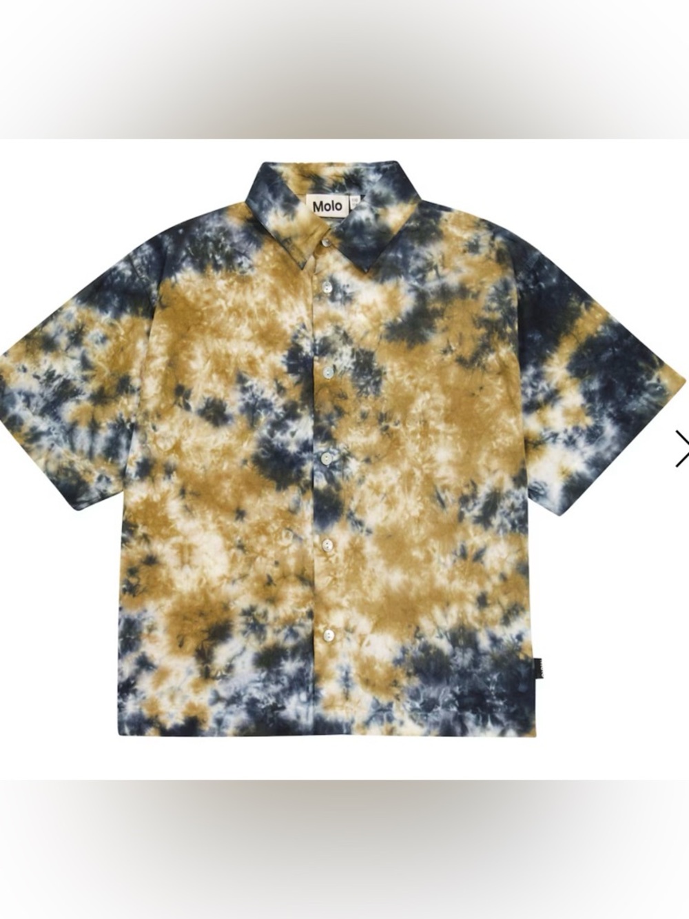 MOLO Richie tie-dye cotton shirt in multi color grey/camel sz 146/152‎ us 11/12